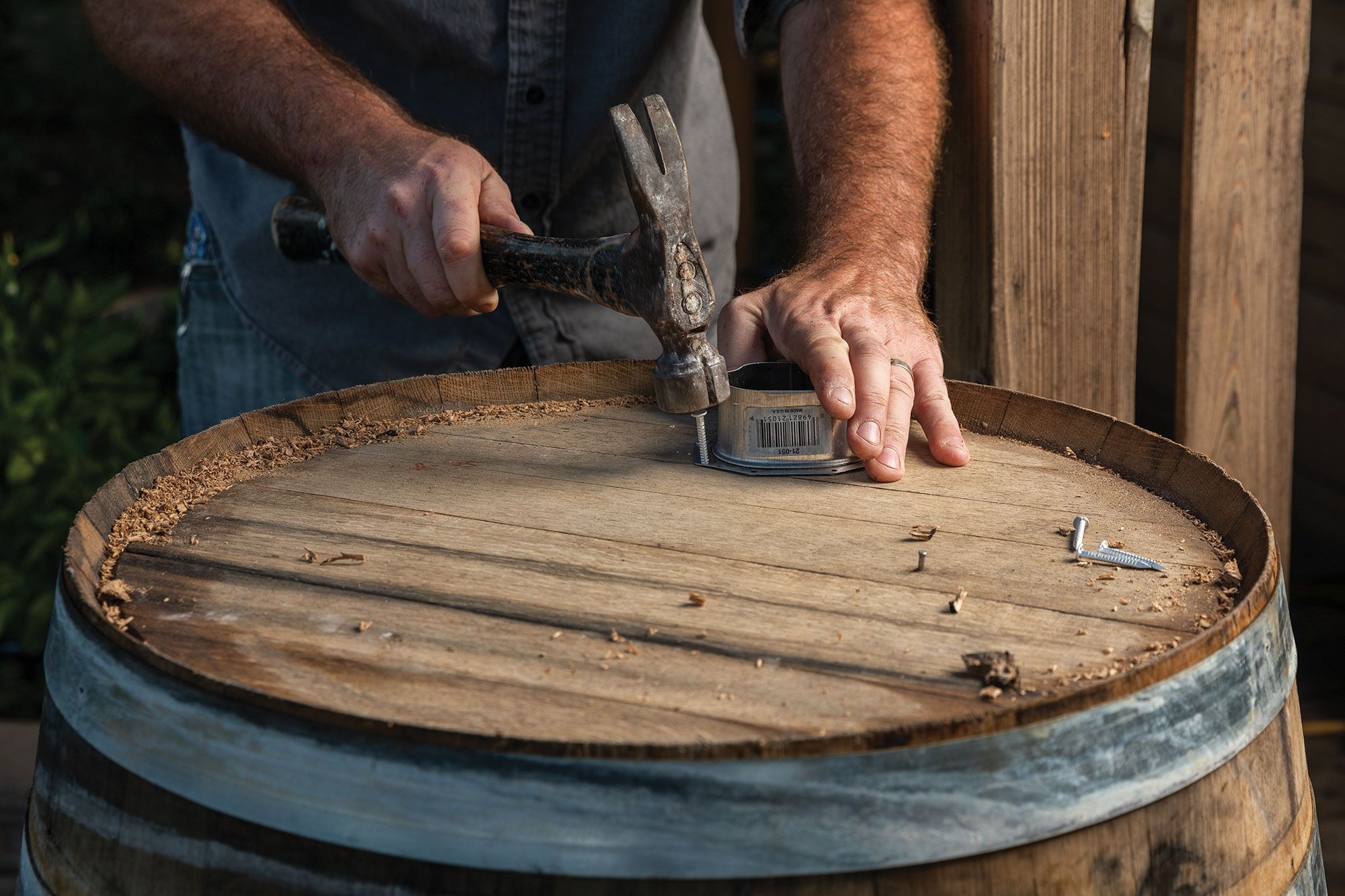 Placing the gutter outlet flange