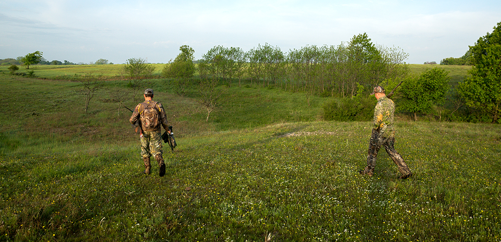 hunters walking