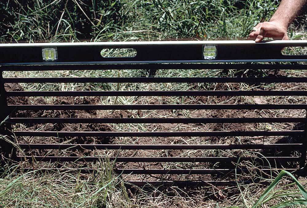 Figure 2. Horizontal bars in barriers should be level, smooth-surfaced, solid metal rods with 3/8- to 5/8-inch diameter, according to strength needed.