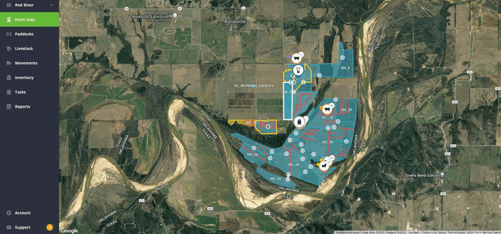 AgriWebb dashboard view for Noble Ranches