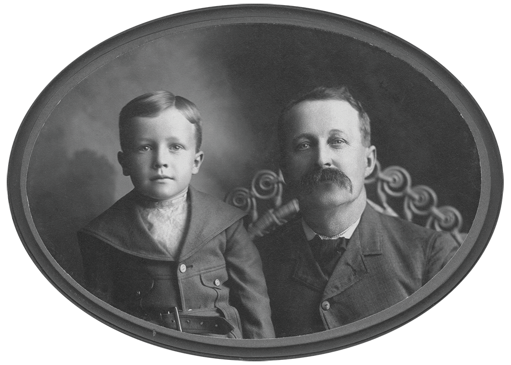 Young Lloyd Noble with his father, Samuel Roberts Noble