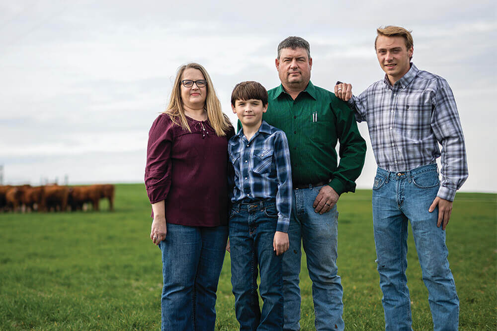 Shane O'Daniel and his family